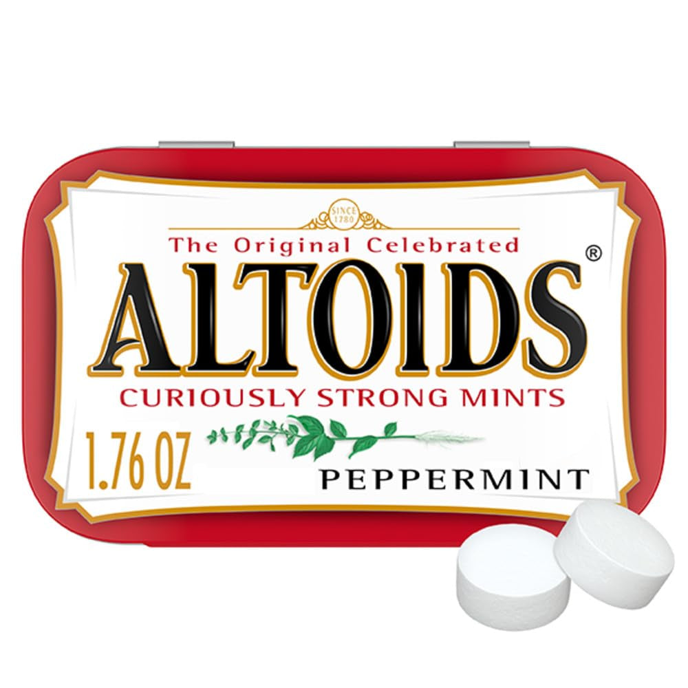 Classic Peppermint Breath Mints, 1.76 Oz Tin