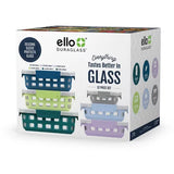 Ello Duraglass 12-Piece Glass Food Storage Set, Artic Berry