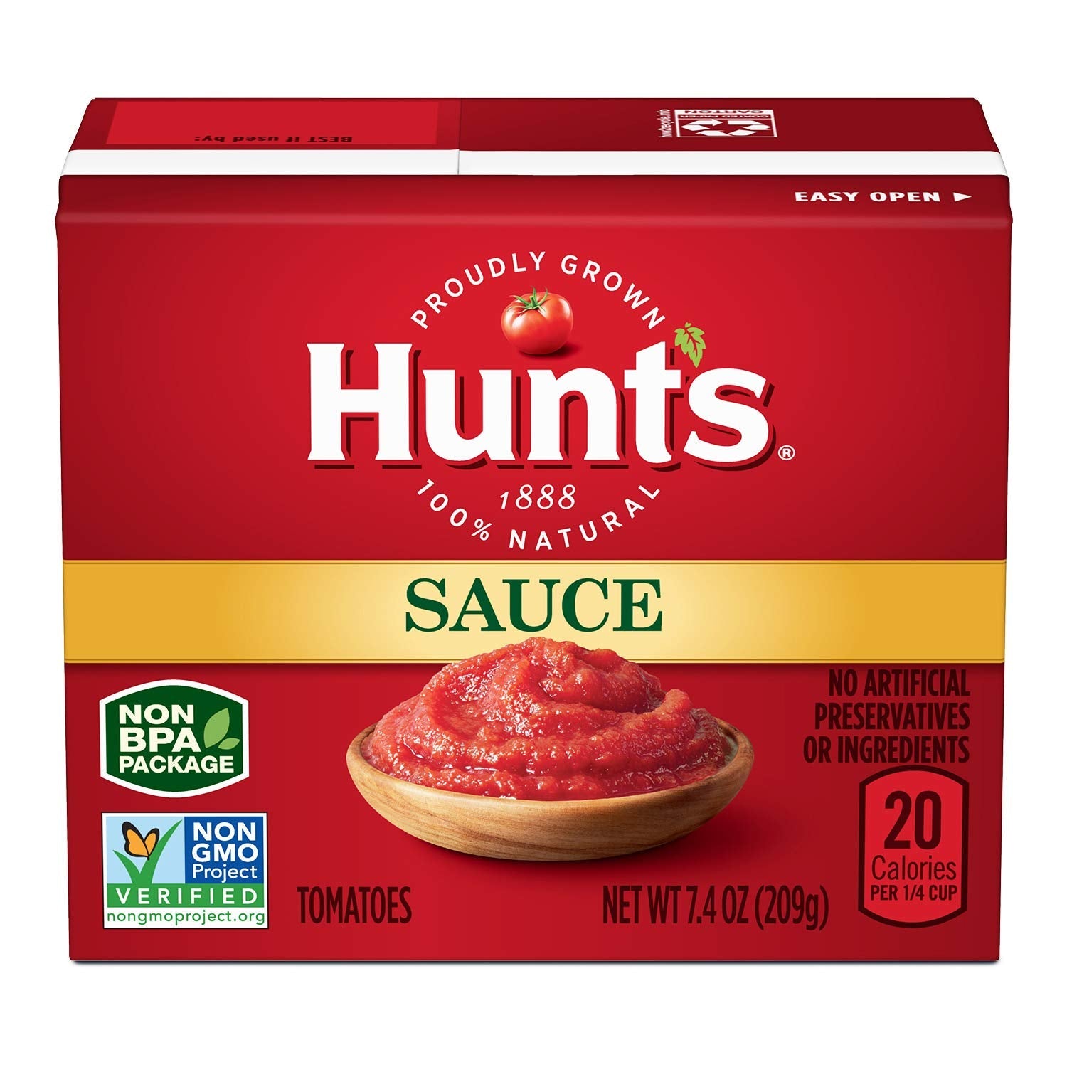 Tomato Sauce Carton, 7.4 Oz, 24 Pack