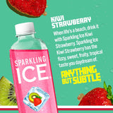 , Kiwi Strawberry Sparkling Water, Zero Sugar Flavored Water, with Antioxidants and Vitamins, Zero Sugar, 17 Fl Oz Bottles (Pack of 12)