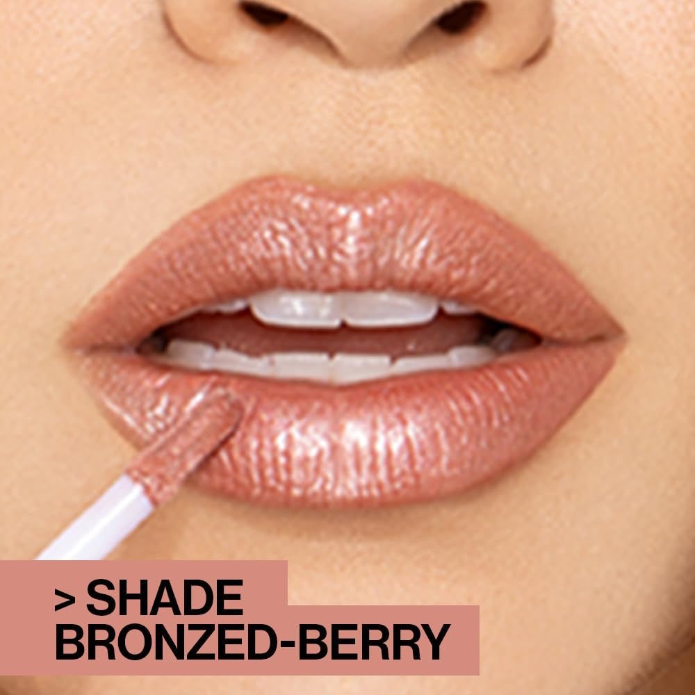 Megaslicks Lip Gloss, Ultra-Glossy, Vitamin-E Enriched, Ultra-Gloss High Shine Moisturizing, Cruelty-Free & Vegan - Rasp-Berry Voice