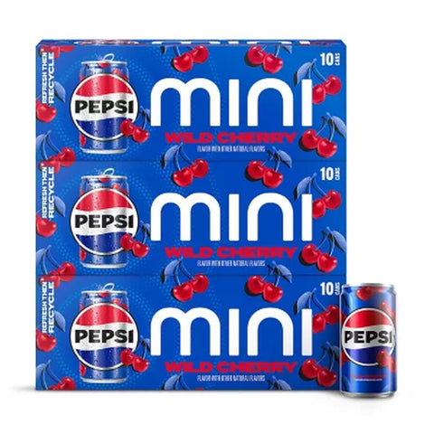 Pepsi Wild Cherry Mini Cans, 7.5 Fl. Oz., 30 Pk.