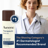 Therapeutic Shave Gel with Oat and Vitamin E to Help Prevent Razor Bumps, Soothes Dry Skin and Provides a Close, Smooth Shave with Less Irritation, Fragrance-Free, 7 Oz