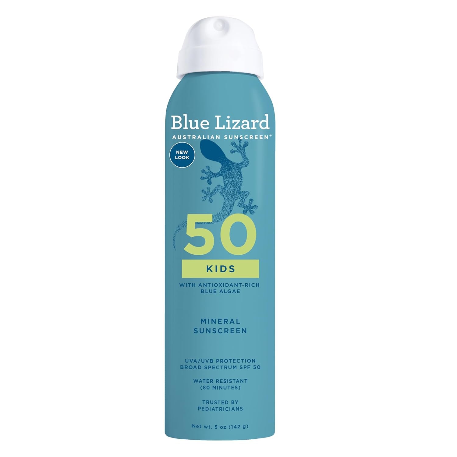 Kids Mineral Sunscreen Spray SPF 50+, Brand, Broad-Spectrum UVA/UVB Protection, Water-Resistant, Zinc Oxide Formula, 5 Fl Oz