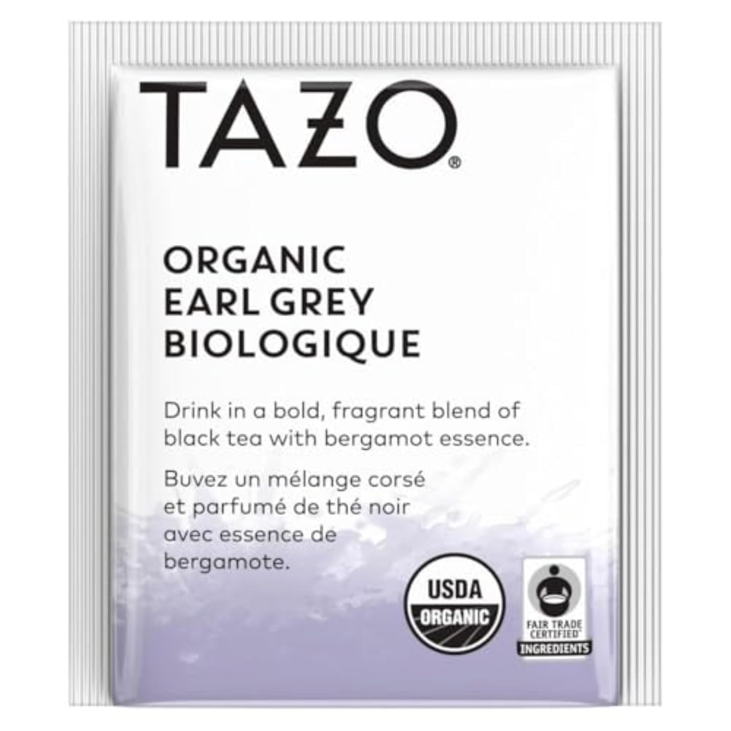 Organic Earl Grey Tea Bags, Black Tea with Caffeine, 16 Total Tea Bags