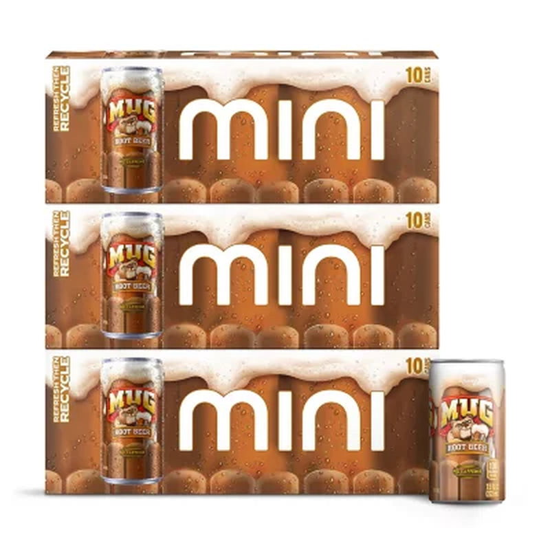 Mug Root Beer Mini Cans, 7.5 Fl. Oz., 30 Pk.
