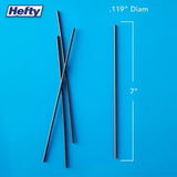 Hefty Unwrapped Plastic Sipper Stirrer Straws, 7", 5000 Ct.