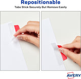 Margin Ultra Tabs, 2.5" X 1", 2-Side Writable, Assorted Colors, 24 Repositionable Page Tabs (74768)
