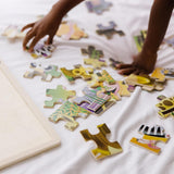 African Plains Safari Wooden Jigsaw Puzzle with Storage Tray (24 Pcs)