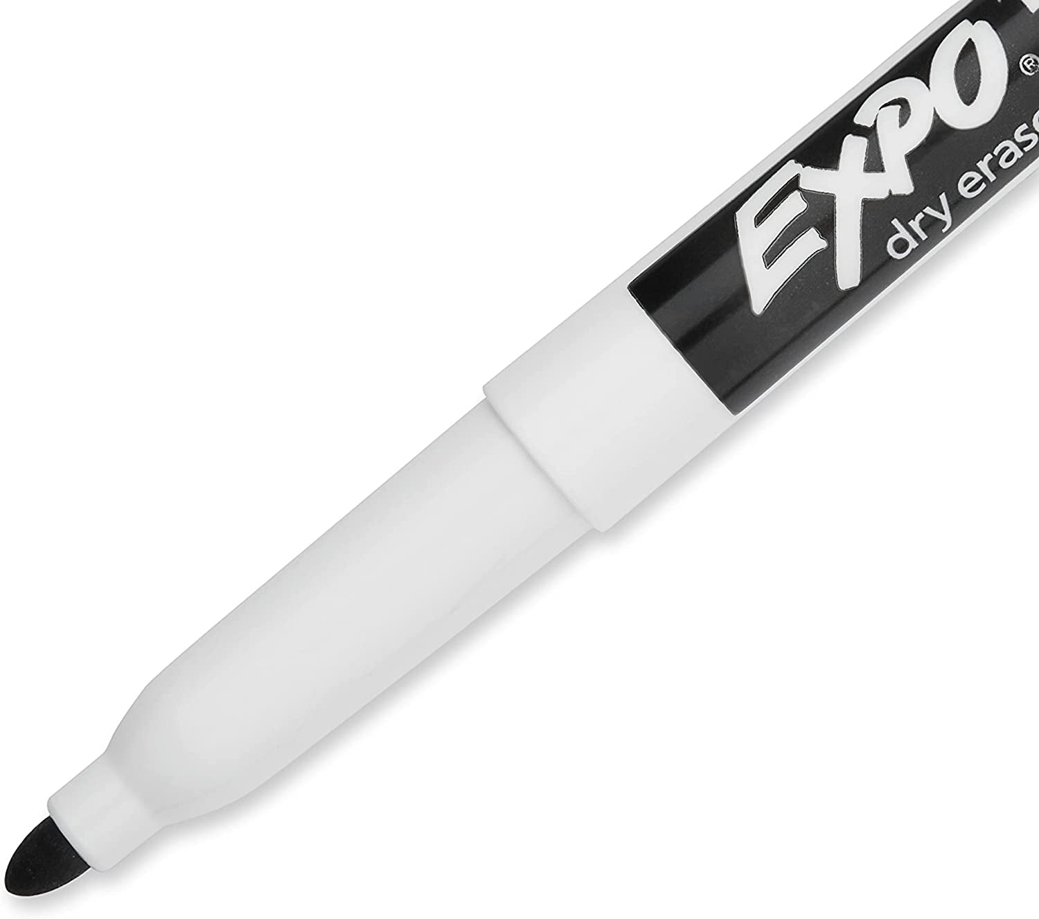 Dry Erase Markers, Low Odor Ink, Black, Fine Tip, 12 Count - Easily Erases, Vibrant Ink, Ideal for Classroom, Back to School Supplies, Teachers, Office, Whiteboard & Home
