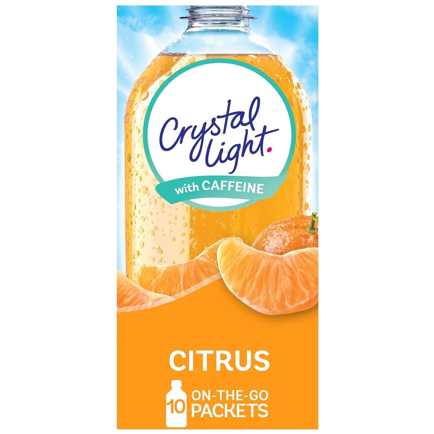 Citrus Naturally Flavored Powdered Drink Mix with Caffeine, 10 Ct On-The-Go-Packets