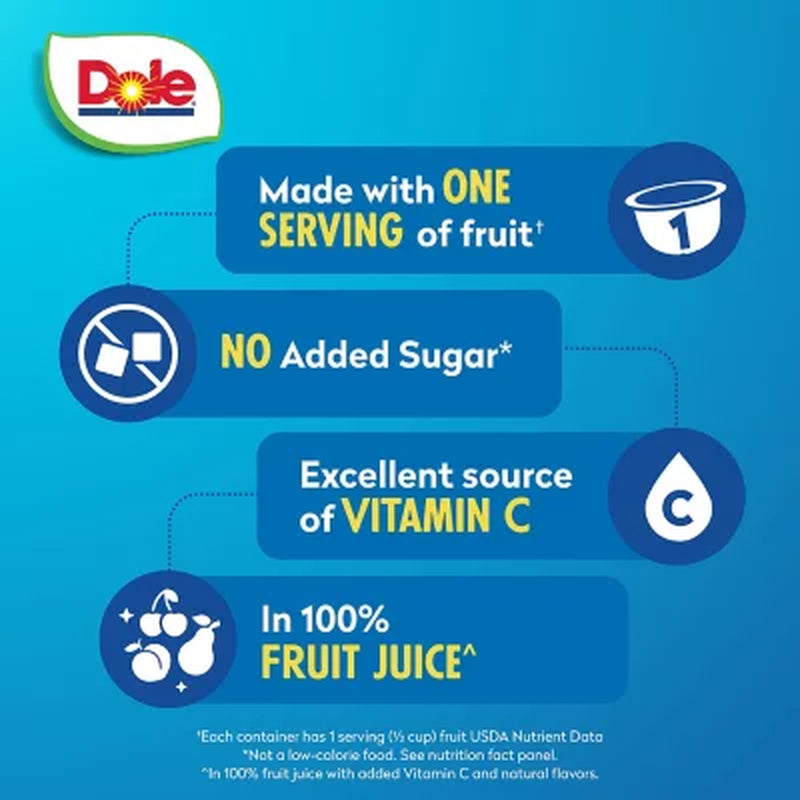 Dole Cherry Mixed Fruit Bowls in 100% Juice, 4 Oz., 16 Pk.