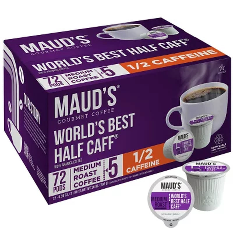 Maud'S Half Caff Medium Roast Coffee Pods, 72 Ct.