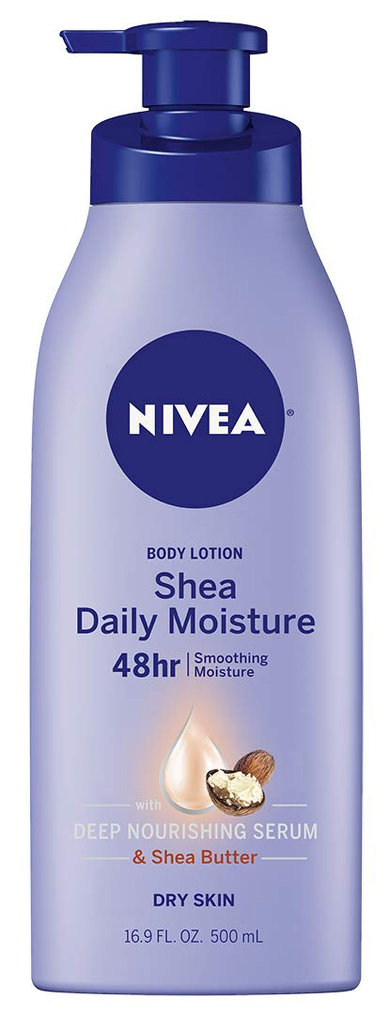Shea Nourish Body Lotion for Dry Skin with Hyaluronic Acid, Shea Butter and Deep Nourishing Serum, 48-Hour Body Moisturizer, 16.9 Fl Oz Pump Bottle