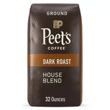 Peet'S Coffee Ground Dark Roast, House Blend 32 Oz.