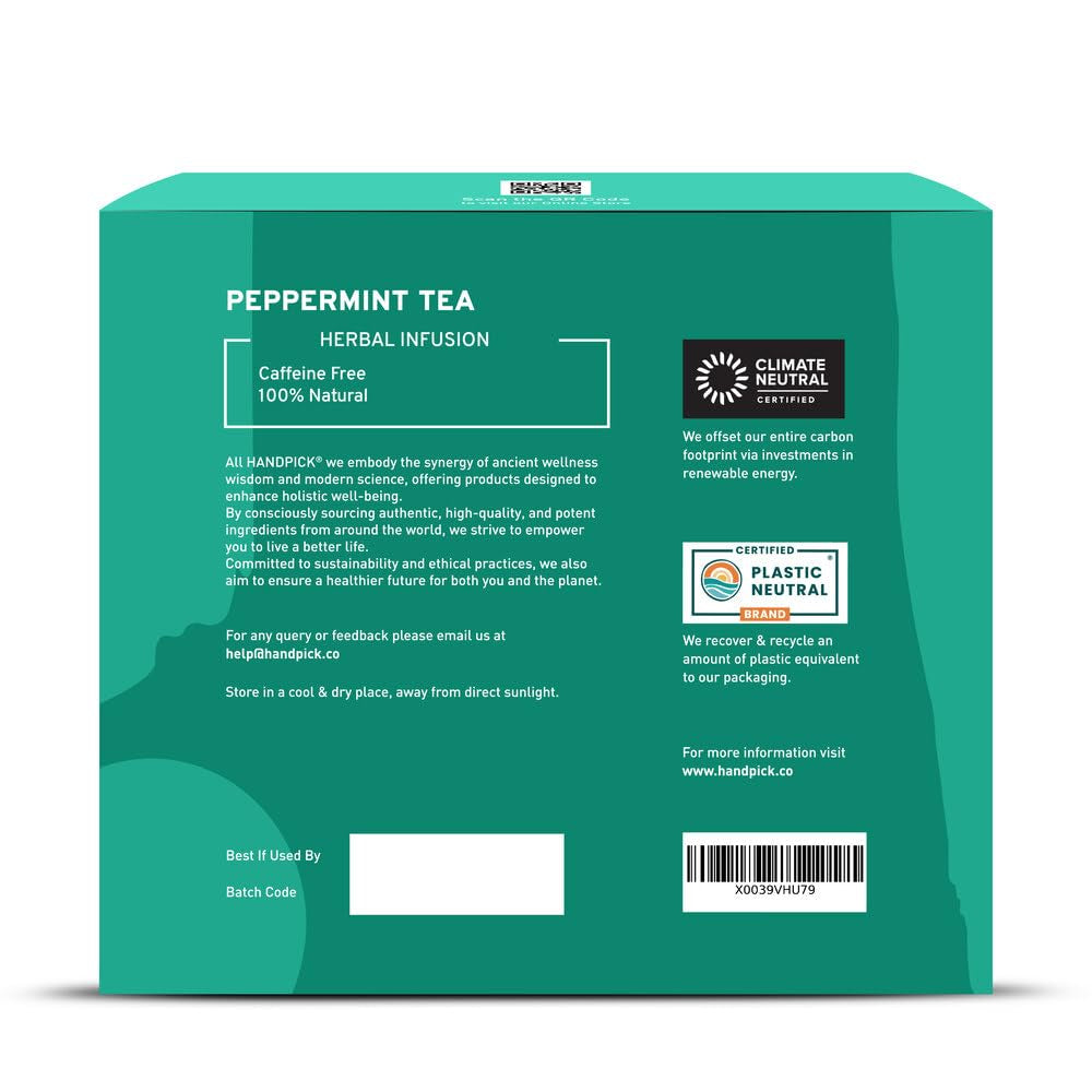 , Peppermint Tea, Eco-Conscious Tea Bags - 100 Count | Caffeine Free, Non-Gmo | Minty, Fresh & Cool Flavor | Direct from Source