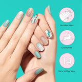Gloss Nail Strips - Desert Quartz - UV Free, Chip Resistant, Long Lasting Gel Stickers - Contains 32 Wraps, 1 Prep Pad, 1 File