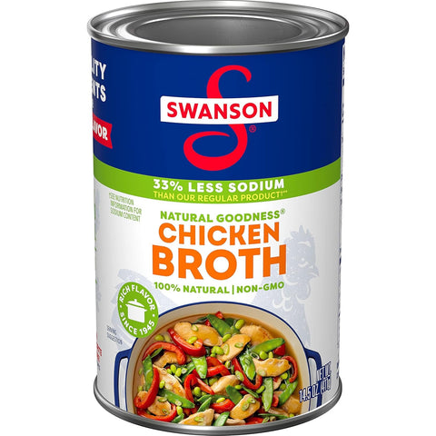 Swanson Natural Goodness 33% Less Sodium Chicken Broth, 14.5 Oz Can