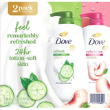 Dove Refresh & Rebalance Body Wash, 30.6 Fl. Oz., 2 Pk.