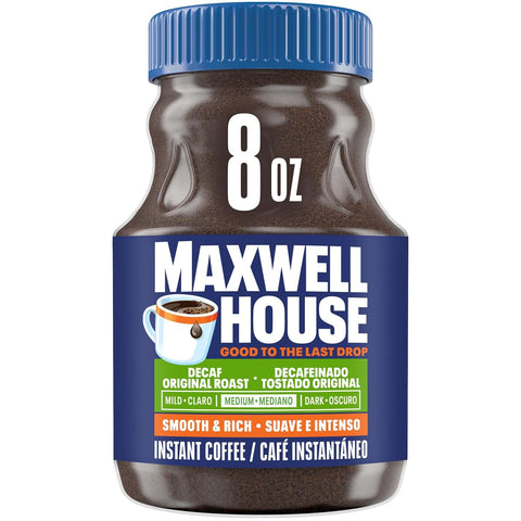 Original Roast Decaffeinated Instant Coffee, 8 Oz Jar