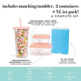 Fit & Fresh Artist Collection 5-Piece Deluxe Lunch Box, Choose Color