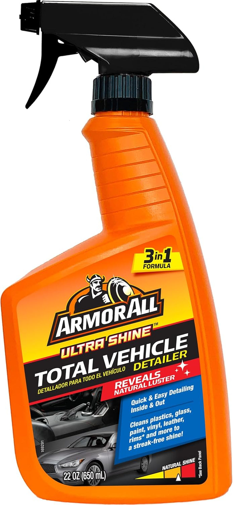 Ultra Shine Total Vehicle Detailer by , Car Detailer Spray for Interior and Exterior Use, 22 Fl Oz