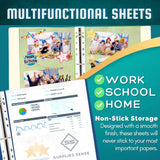 Sheet Protectors for 3 Ring Binder, 100 Pack Premium Clear Page Protector 8.5 X 11 Inch, Plastic Sleeves for Binders, Top Loading Paper Sheets Document Sleeve Letter Size, Photo, Office, Home