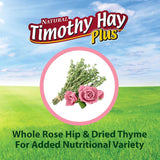 All Natural Timothy Hay plus Rose & Thyme for Guinea Pigs, Rabbits & Other Small Animals, 24 Ounce