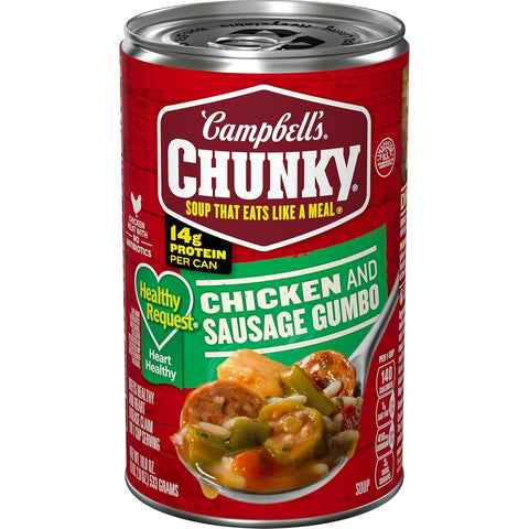 Chunky Soup, Healthy Request Chicken and Sausage Gumbo, 18.8 Oz Can