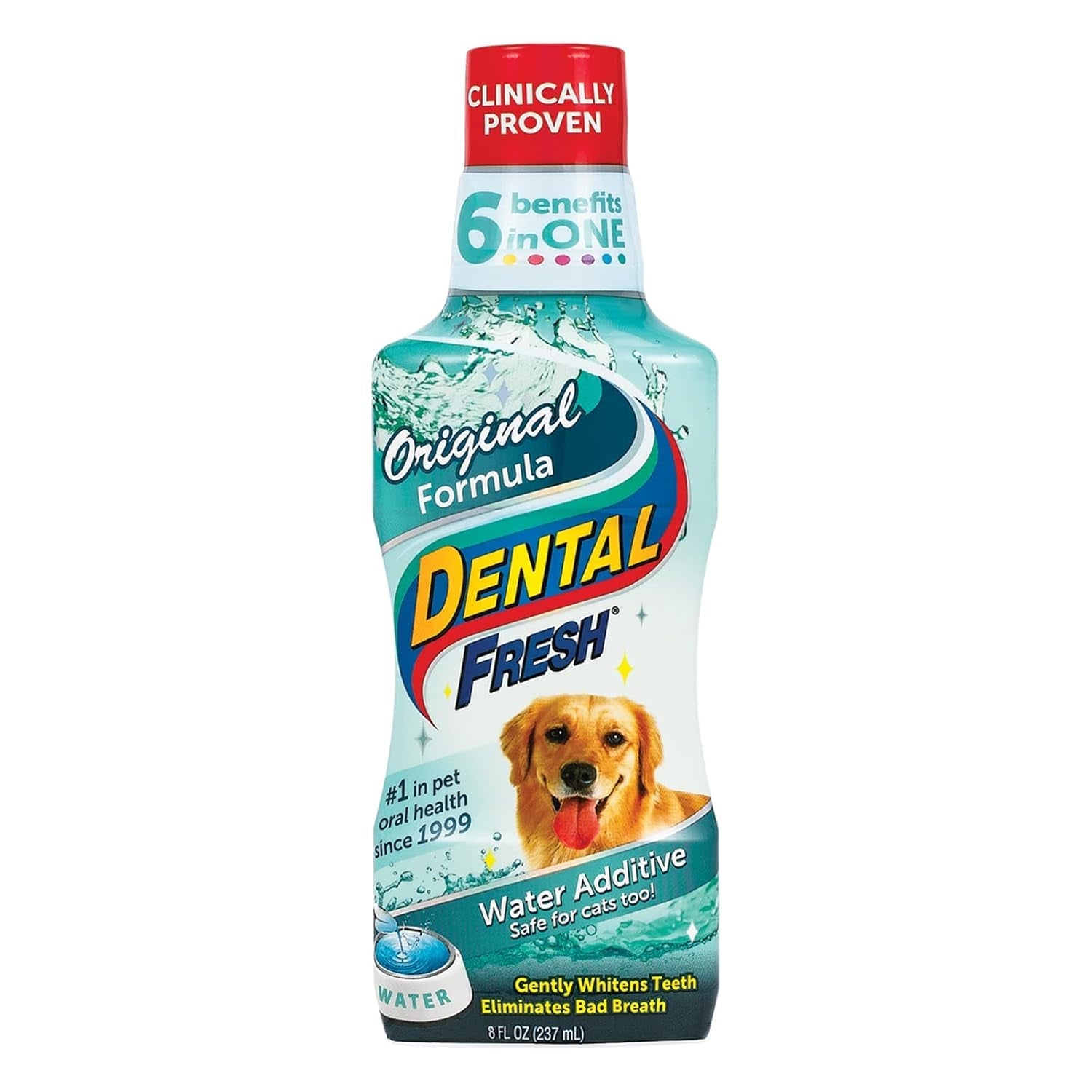 Water Additive for Dogs, Original Formula, 8Oz – Cat & Dog Breath Freshener and Teeth Cleaning for Dental Care for Pets – Add to Water
