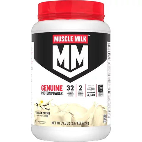 Muscle Milk Genuine 32G Whey Protein Powder, Vanilla Cream, 2.47 Lbs.