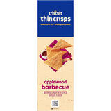 Thin Crisps Applewood Barbecue Whole Grain Wheat Crackers, Lunch Snacks, Snack Crackers, 7.1 Oz