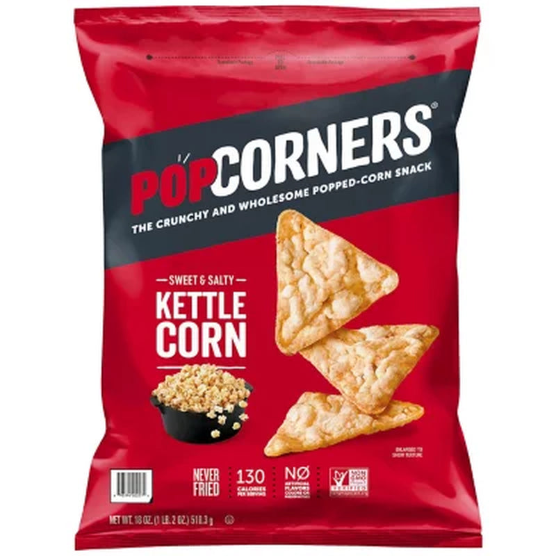 Popcorners Sweet & Salty Kettle Corn Popped-Corn Snack, 18 Oz.