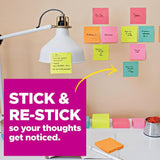 Super Sticky Notes, 3X3 In, 3 Pads, 2X the Sticking Power, Supernova Neons, Bright Colors, Recyclable (3321-SSMIA)