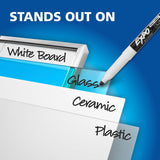 Dry Erase Markers, Low Odor Ink, Black, Fine Tip, 12 Count - Easily Erases, Vibrant Ink, Ideal for Classroom, Back to School Supplies, Teachers, Office, Whiteboard & Home