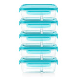 Pyrex Meal Prep 10-Piece Divided Glass Food Storage Set, 4-Cup Capacity
