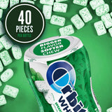 WHITE Gum Spearmint Chewing Gum Sugar-Free, 40-Piece Bottle, Bulk
