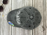 Embroidered #LakeLife Hat Distressed for Men Women, Washed Black Cotton Adjustable Beach Life Unisex Baseball Cap Dad Hat