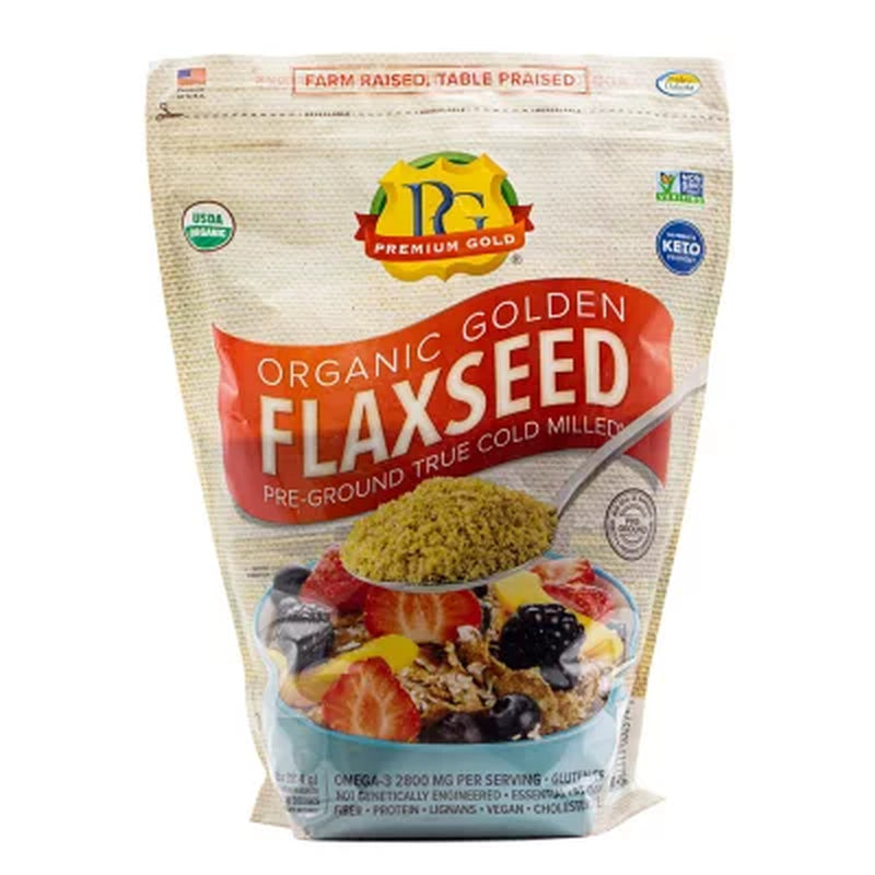 Premium Gold Organic Golden Flaxseed, 4 Lbs.