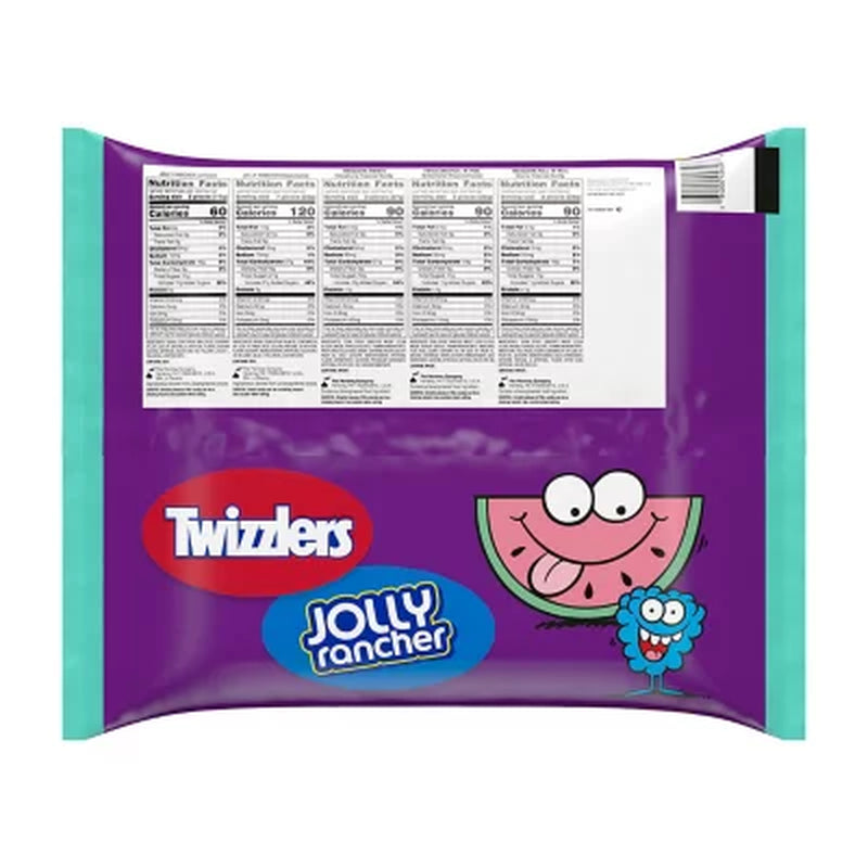 JOLLY RANCHER & TWIZZLERS Fruit Flavored Candy, Variety Pack, Fun Size, 270 Pcs.