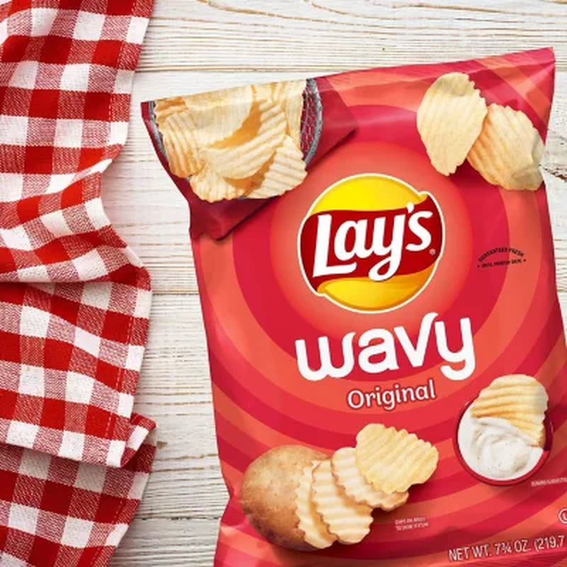 Lay'S Wavy Original Potato Chips, 15.625 Oz.
