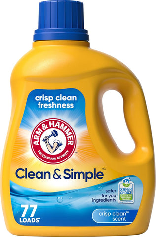 Clean & Simple, 77 Loads Liquid Laundry Detergent, 100.5 Fl Oz