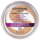 Simply Ageless Instant Wrinkle Defying Foundation, SPF 28, Hyaluronic Complex & Vitamin C - 205 Ivory, Pack of 1