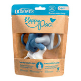 Happypaci 100% Silicone Baby Pacifier, Contoured One-Piece Design, White, Blue, Light Blue, 0-6M, Bpa-Free, 3 Pack