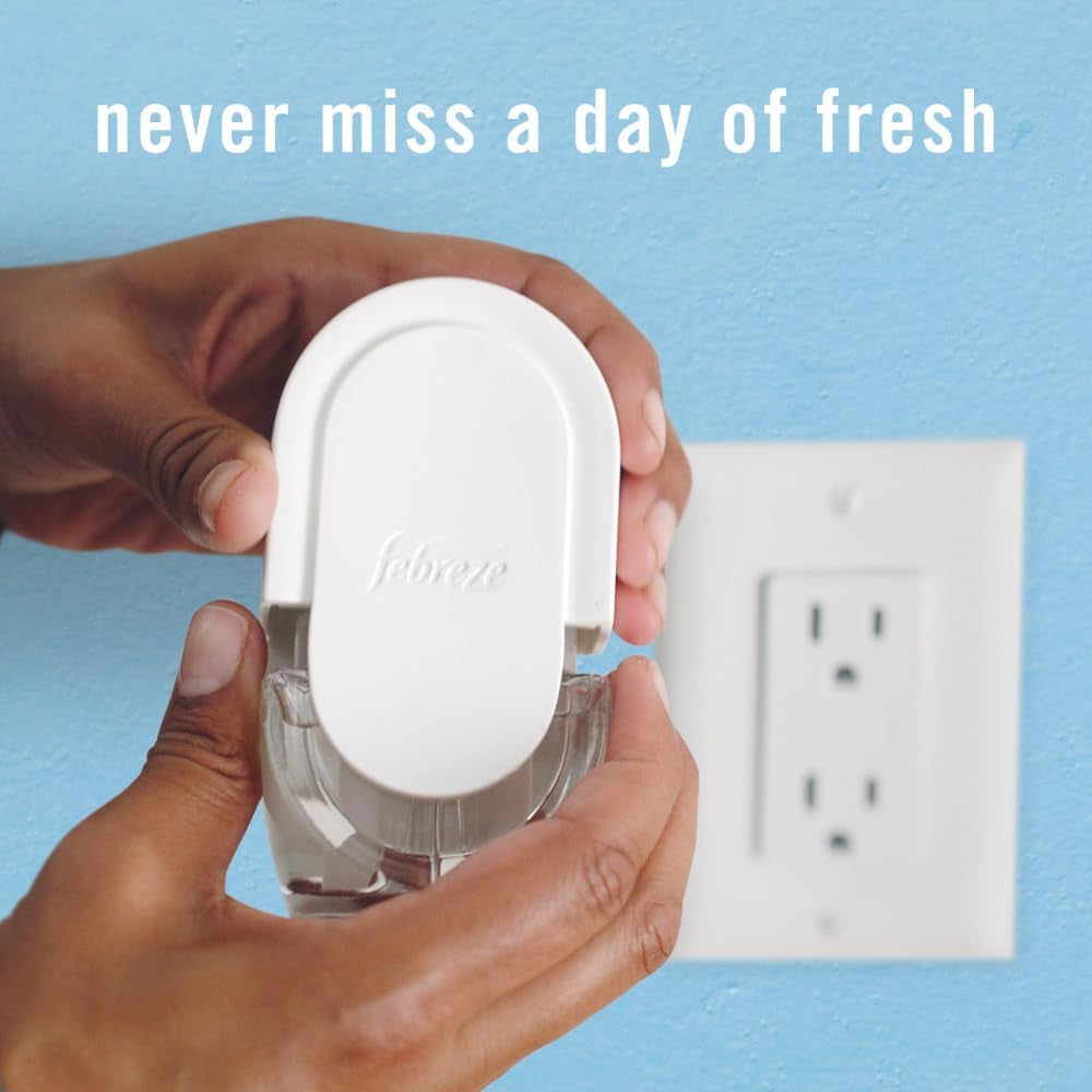 Plug in Air Freshener, Odor-Fighting Scented Oil Refill, Air Fresheners for Home and Bathroom and Kitchen, Long Lasting for Strong Odors, Linen & Sky Scent, 0.87Oz Refills, 3 Count (Pack of 1)