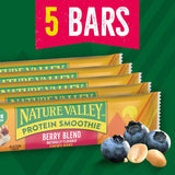 Protein Smoothie Chewy Snack Bars, Berry Blend Protein Bars, 5 Count, 7.1 Oz