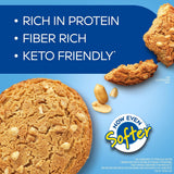 Peanut Butter Protein Cookie, Protein Dessert, Rich in Fiber, 3G Net Carb, 1G Sugar, Keto Friendly, 4 Count