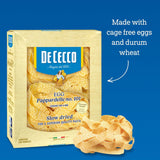 Egg Pappardelle No. 101 Pasta, 8.8 Oz, Authentic, Slow Dried, Made with Cage Free Eggs & Durum Wheat, Versatile Pasta for Sauces & Recipes, Made in Italy