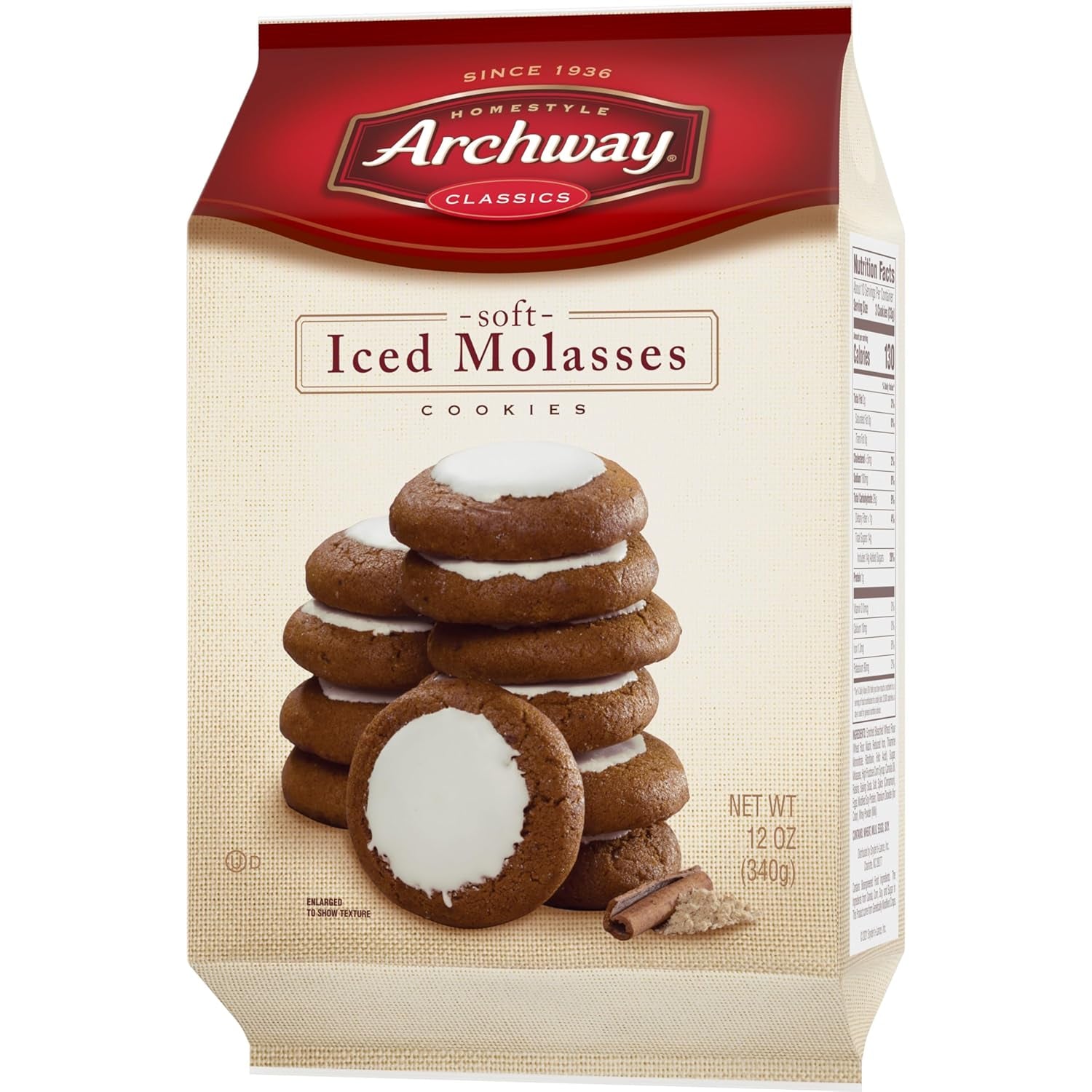 Iced Molasses Cookies, 12 Ounce
