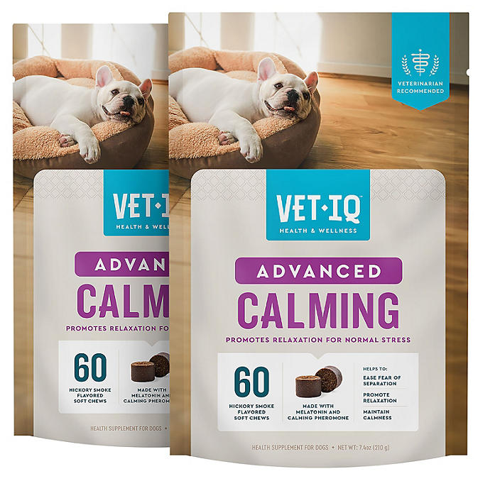 VETIQ Advanced Calming Soft Dog Chews, Hickory Smoke Flavored 60 ct., 2 pk.